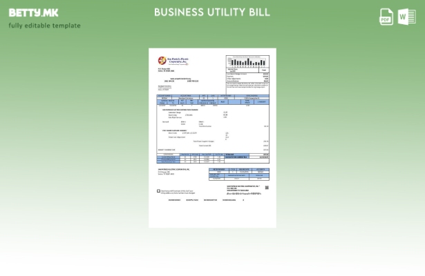 USA Texas San Patricio Electric Corporative деловна сметка за комунални услуги